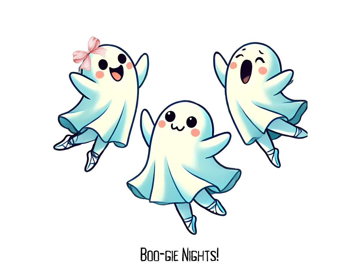 Halloween Dance Shirt for Women | Boo-gie Nights Ghost Ballerina Tee