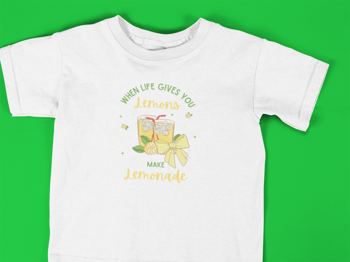 Lemonade Shirt for Girls | Squeeze the Day Bow Youth Tee