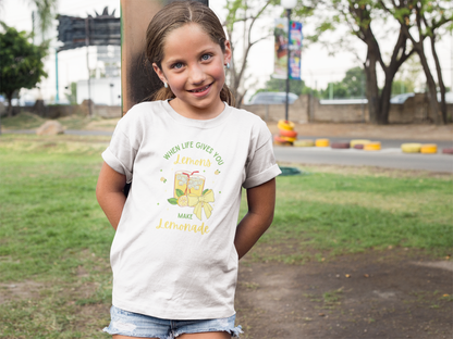 Lemonade Shirt for Girls | Squeeze the Day Bow Youth Tee