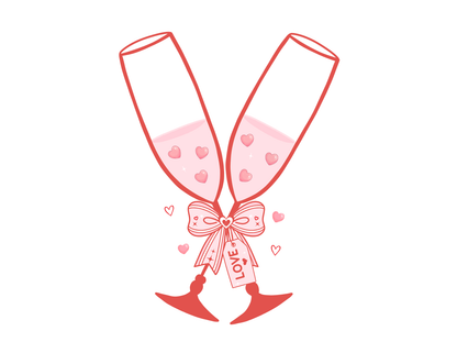 Valentine Sweatshirt for Women | Champagne Love Lightweight Crewneck