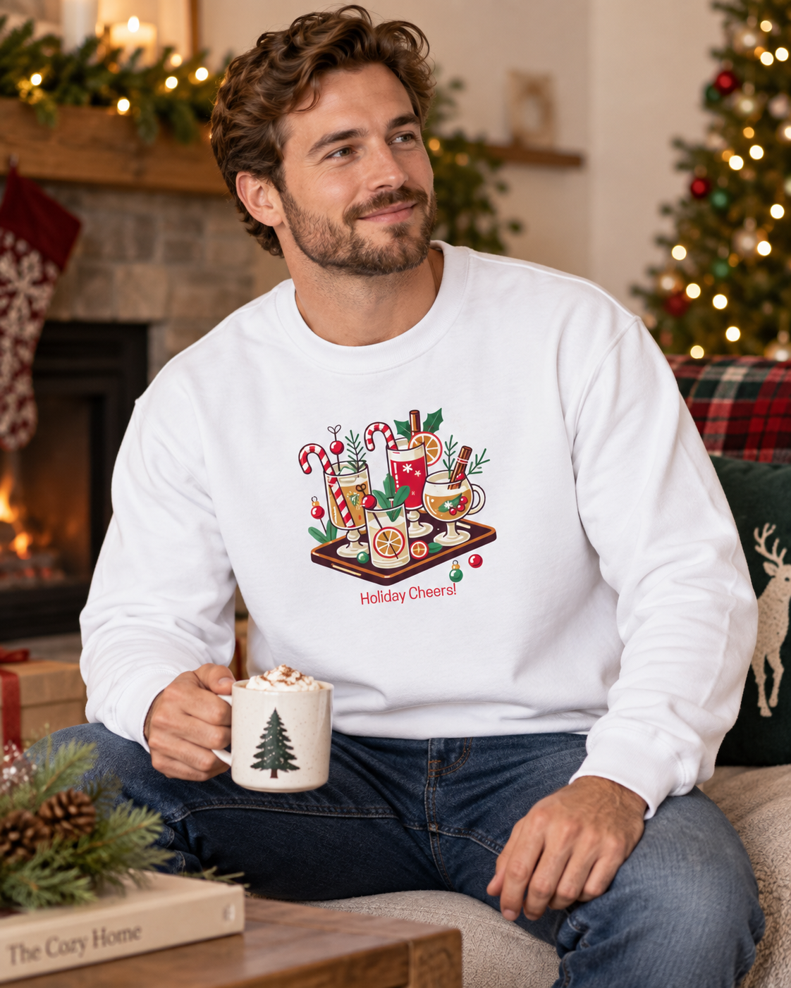 Christmas Cocktail Sweatshirt | Holiday Cheers Unisex Crewneck