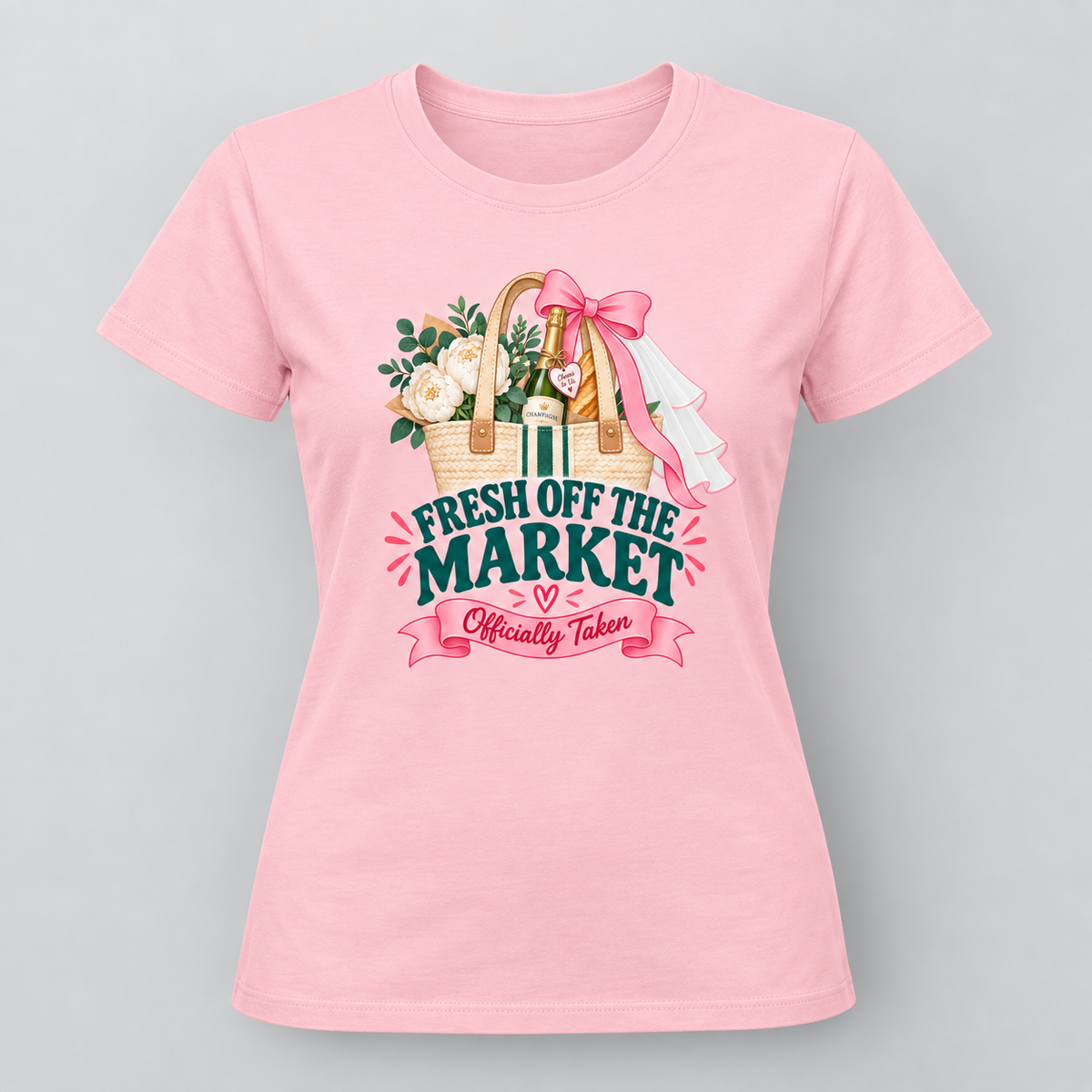Personalized Fresh Off the Market Shirt | Bride to Be Bachelorette Tee