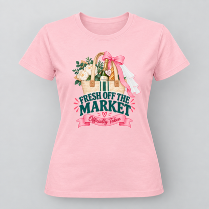 Personalized Fresh Off the Market Shirt | Bride to Be Bachelorette Tee