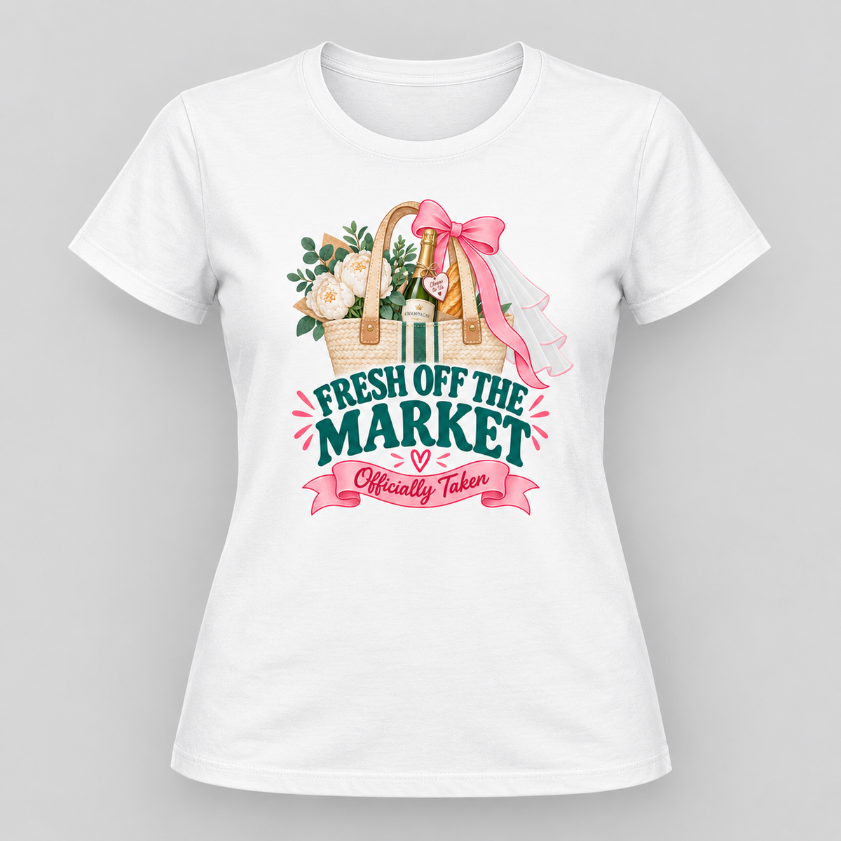 Personalized Fresh Off the Market Shirt | Bride to Be Bachelorette Tee