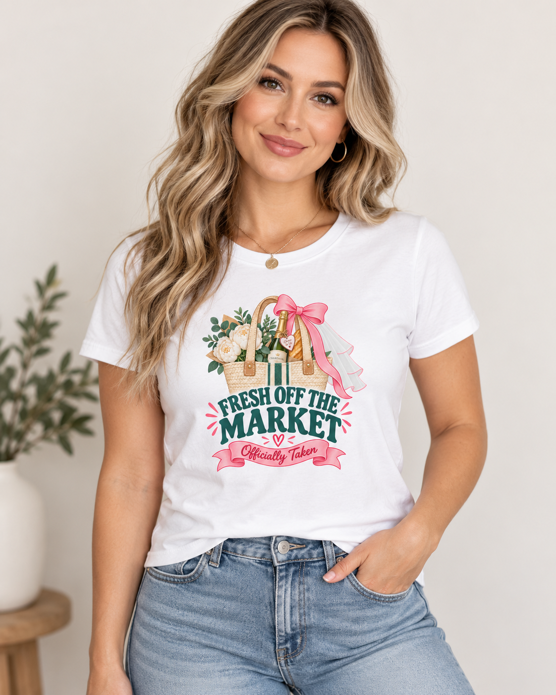 Personalized Fresh Off the Market Shirt | Bride to Be Bachelorette Tee