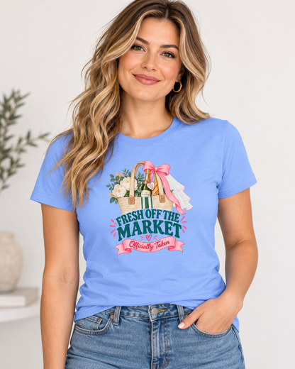 Personalized Fresh Off the Market Shirt | Bride to Be Bachelorette Tee