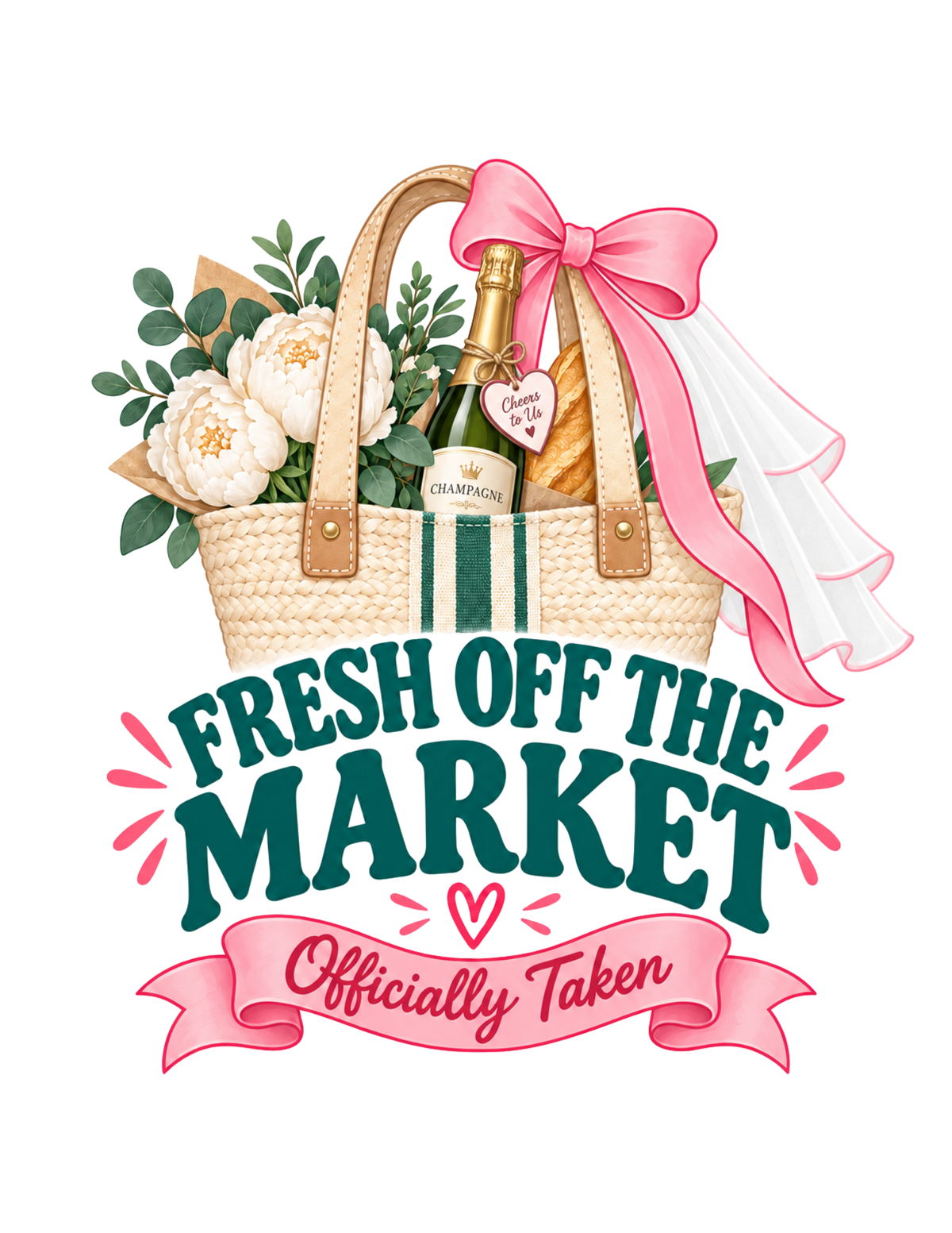 Personalized Fresh Off the Market Shirt | Bride to Be Bachelorette Tee