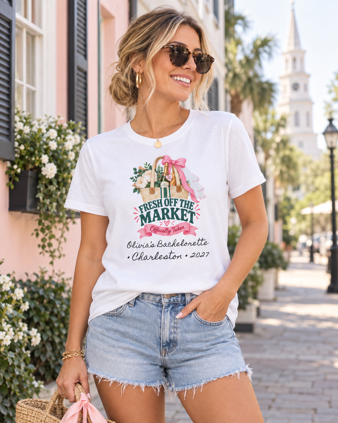 Personalized Fresh Off the Market Shirt | Bride to Be Bachelorette Tee