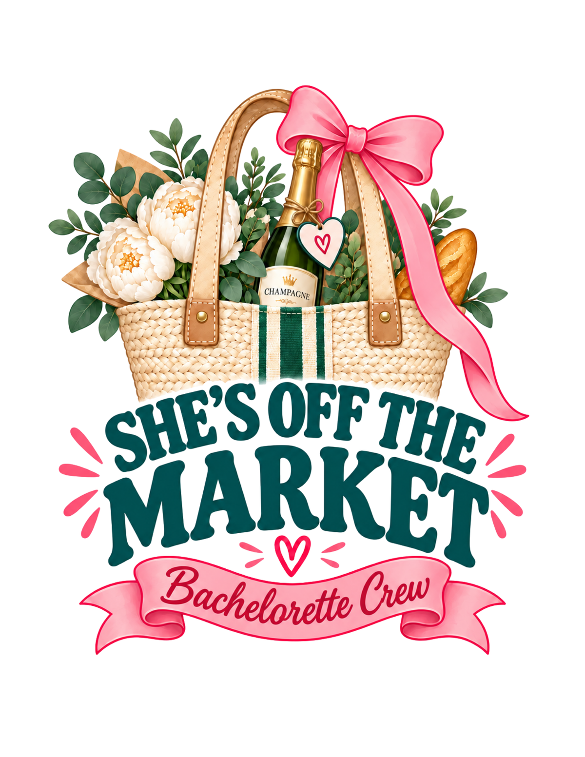 Personalized She’s Off the Market Shirt | Bachelorette Crew Tee