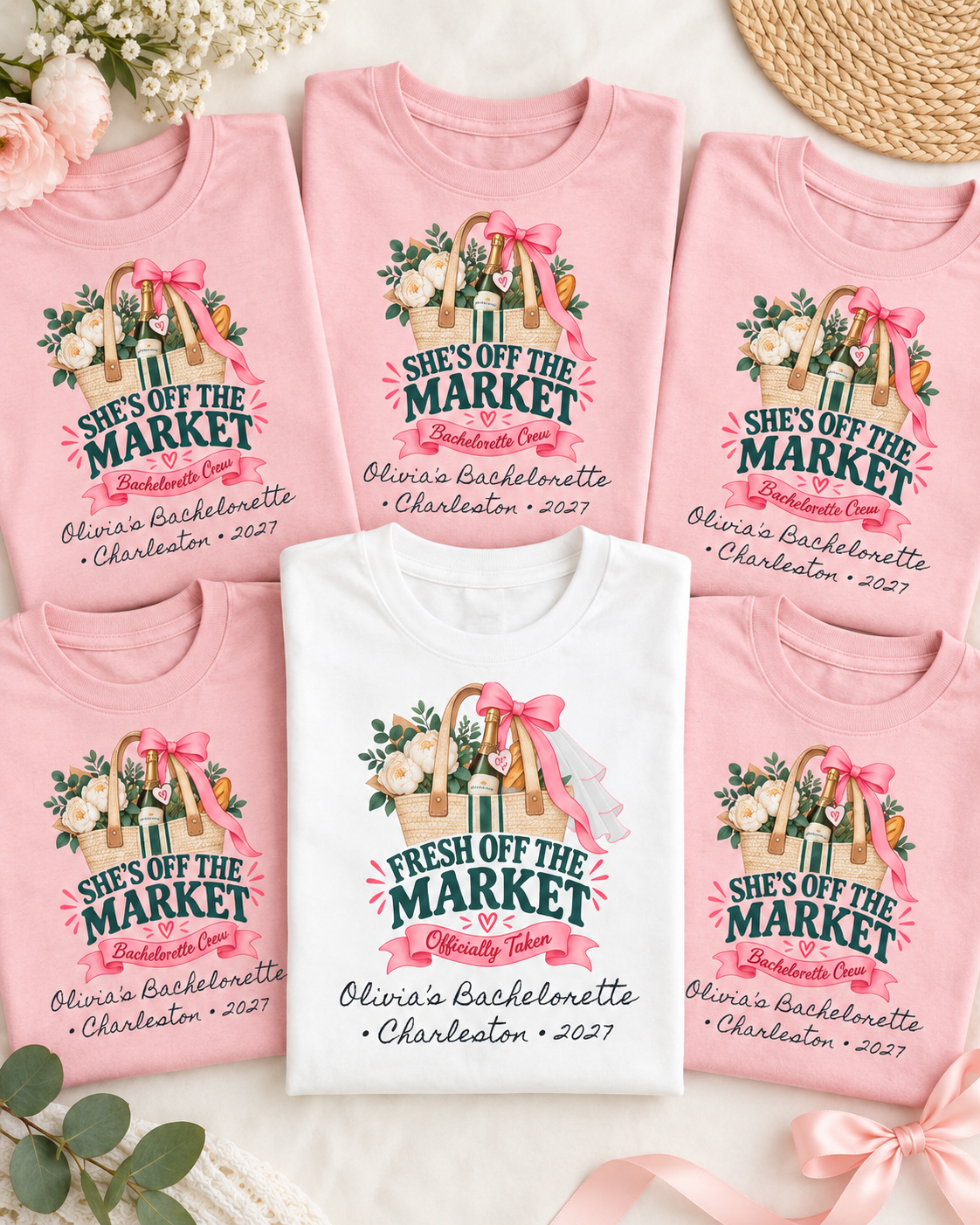 Personalized She’s Off the Market Shirt | Bachelorette Crew Tee