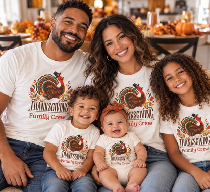 Personalized Thanksgiving Shirt | Matching Family Crew Unisex Tee