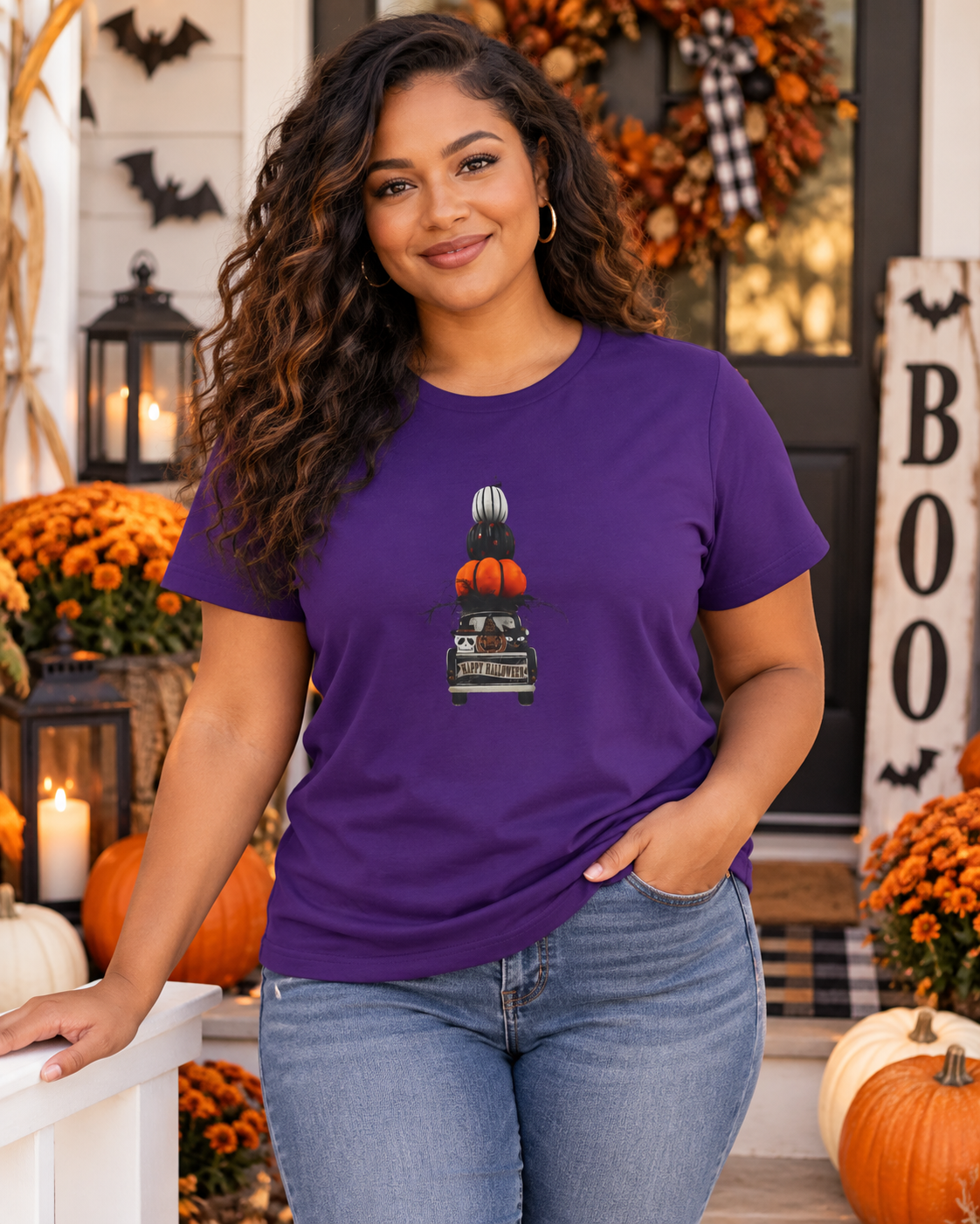 Vintage Halloween Shirt | Pumpkin Pickup Women's Tee