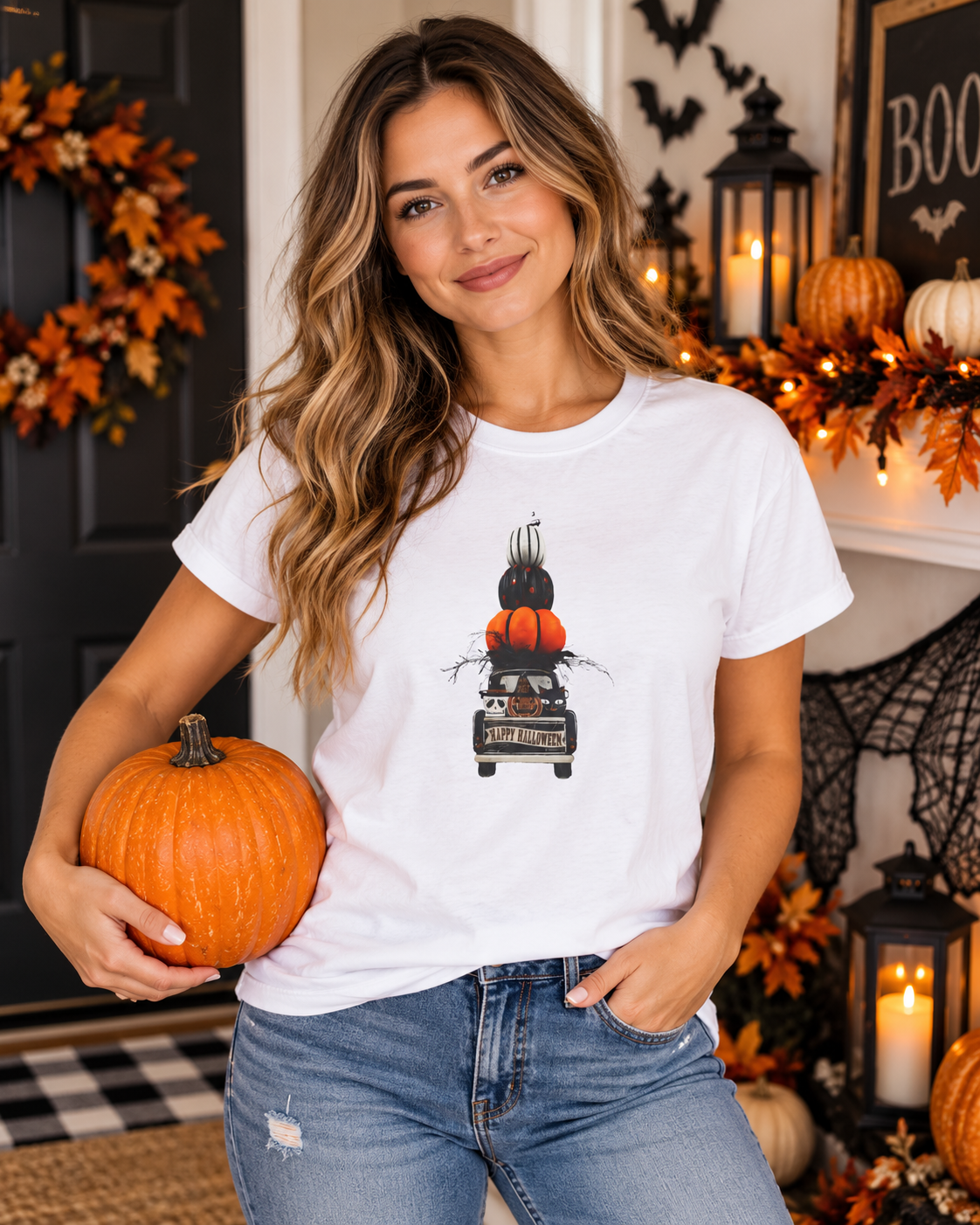 Vintage Halloween Shirt | Pumpkin Pickup Women's Tee