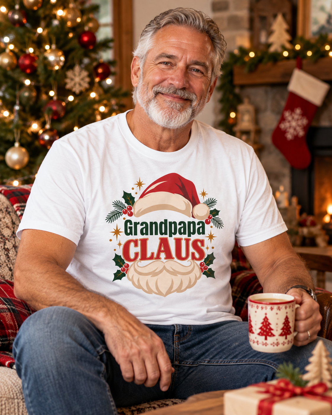 Santa Personalized Claus Shirt | Custom Family Christmas Tee