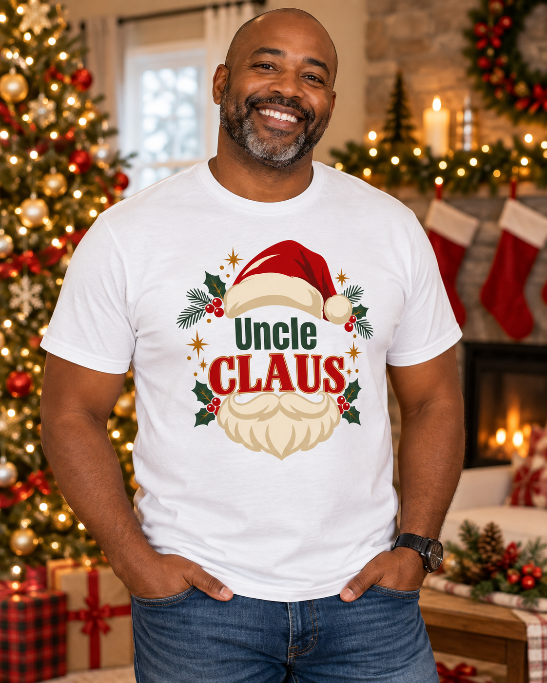 Santa Personalized Claus Shirt | Custom Family Christmas Tee