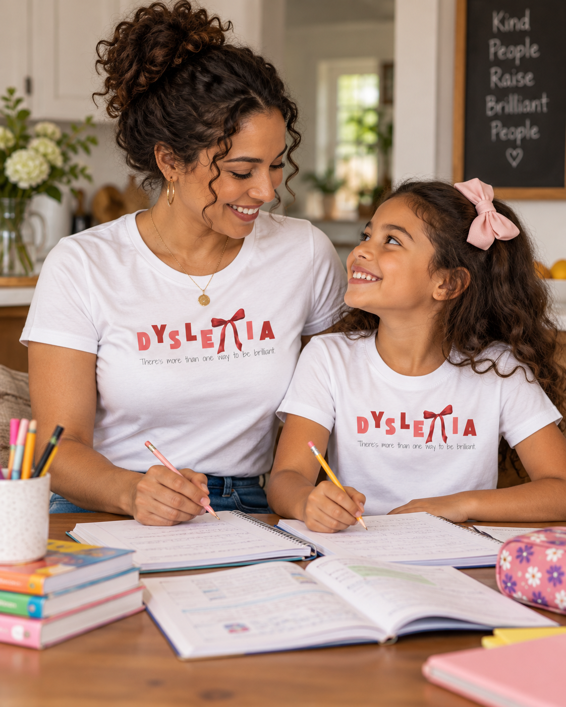 Dyslexia Awareness Shirt for Women | Brilliant Mind Bow Tee