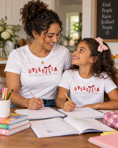 Dyslexia Awareness Shirt for Women | Brilliant Mind Bow Tee