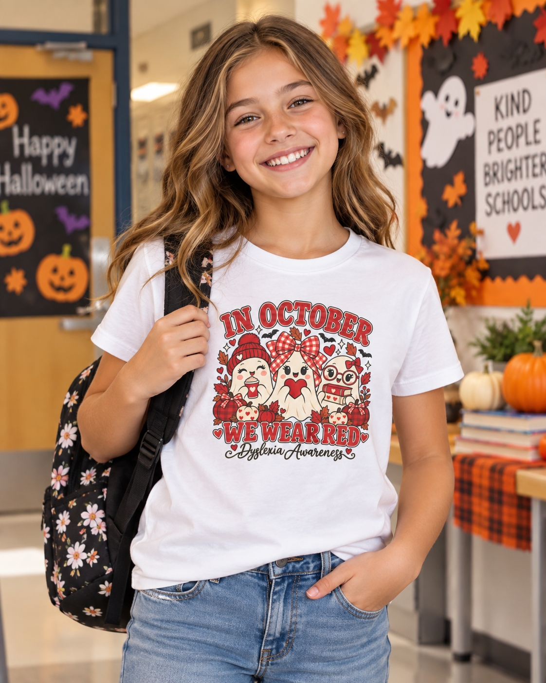 Dyslexia Awareness Shirt for Kids | Halloween Ghost Tee