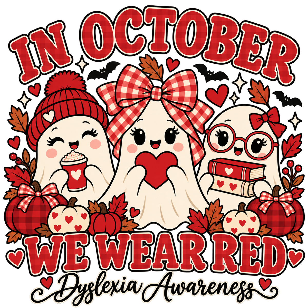 Dyslexia Awareness Shirt for Kids | Halloween Ghost Tee