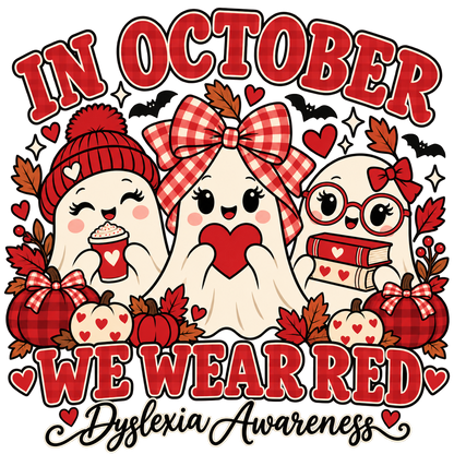 Dyslexia Awareness Shirt for Kids | Halloween Ghost Tee