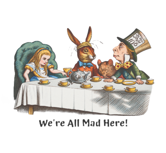 Alice in Wonderland Shirt | We're All Mad Here Mad Tea Party Tee
