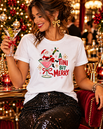 A Tini Bit Merry Christmas Martini Shirt