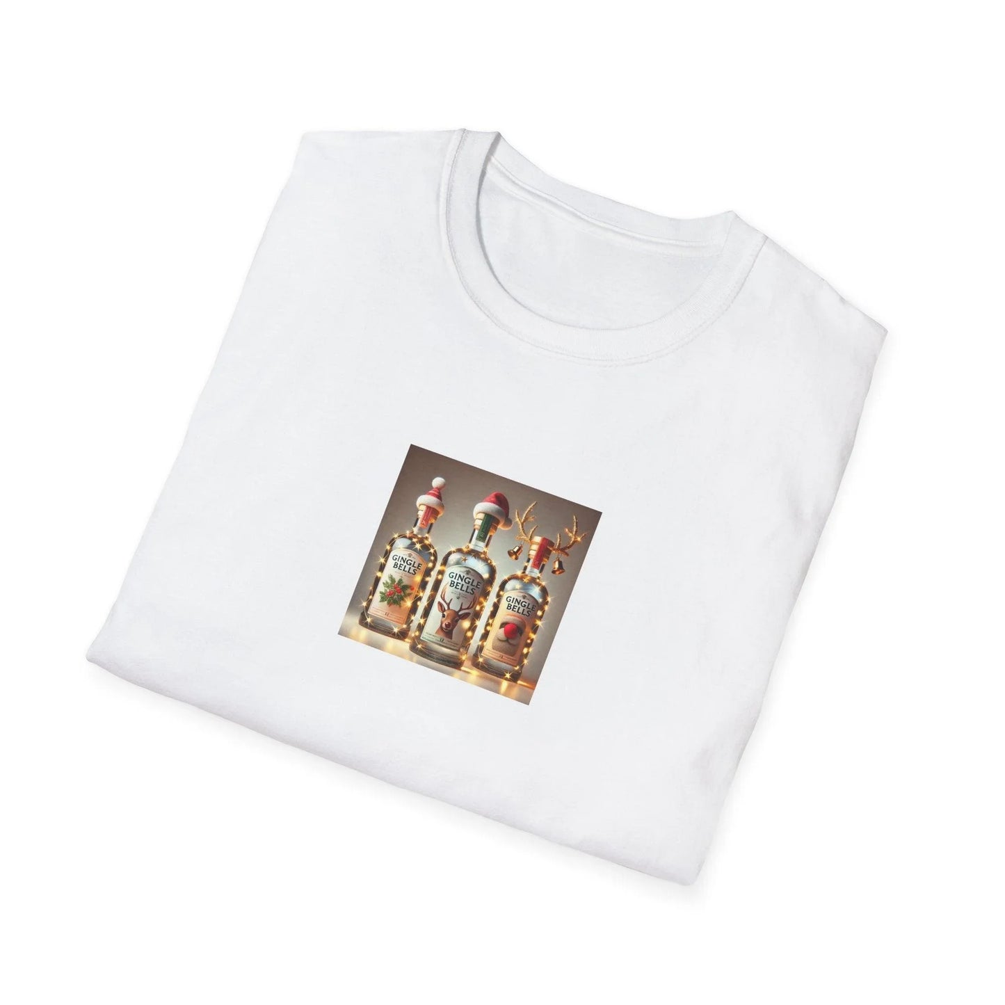 GINgle Bells! 🎄🎅🍸 - Unisex Softstyle T-shirt - Whippie's