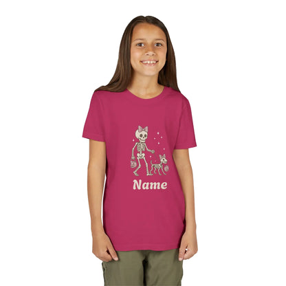 Pink Bow Halloween Friends Youth Tee - Personalizable