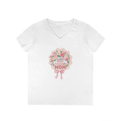 My Favorite People Call Me Mom Women's V-Neck T-Shirt - Whippie's
