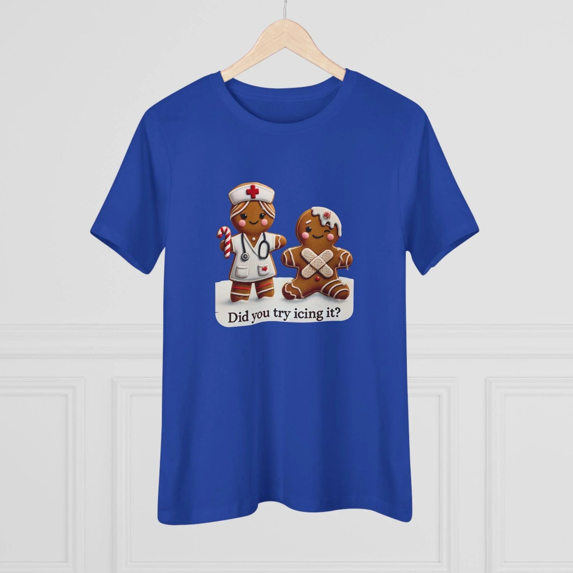🍪🩹 "Did You Try Icing It?" 👩‍⚕️🎄 - Women's Softstyle Tee - Whippie's