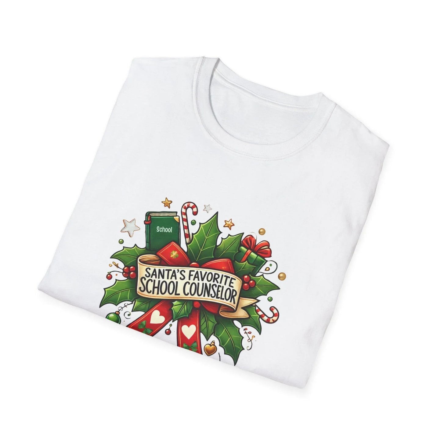Santa's Favorite School Counselor Unisex Tee 🍎🎅 - Whippie's