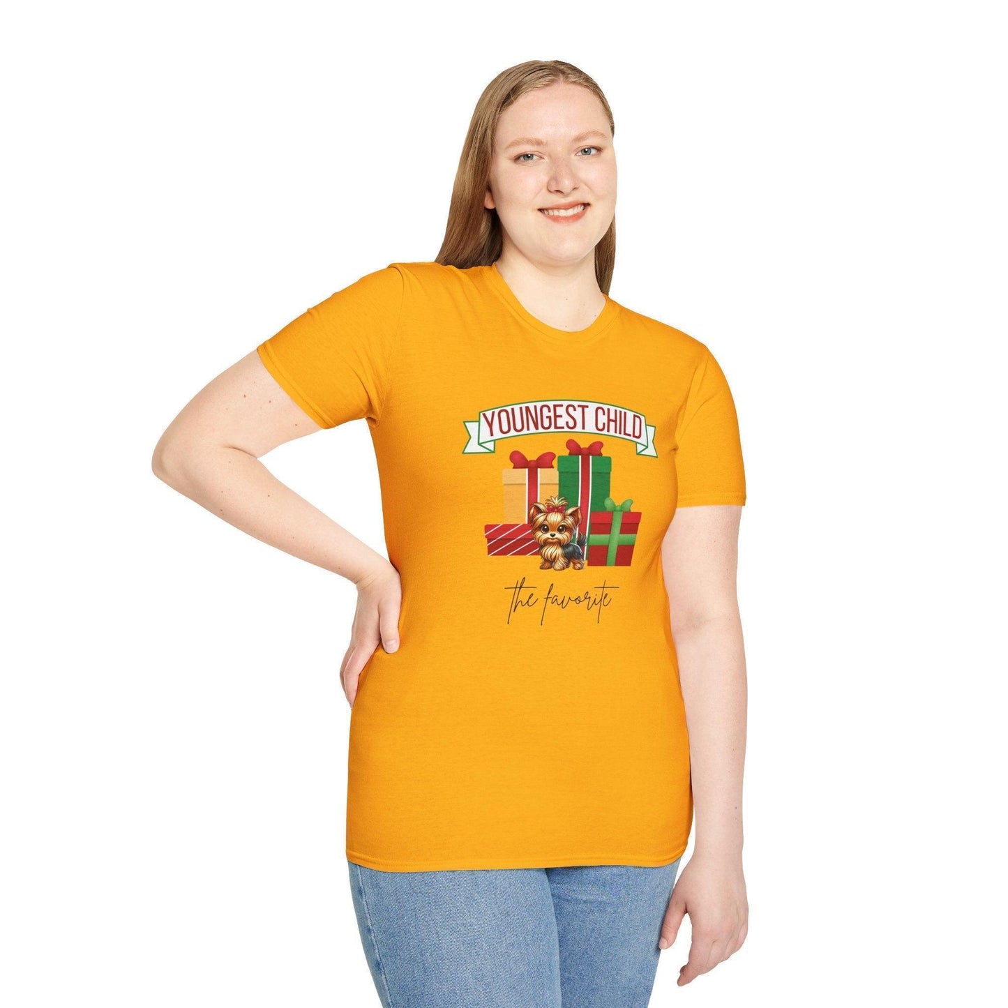Youngest Child, The Favorite 🎁🐶 Yorkie - Unisex Tee! 🎁👑 - Whippie's
