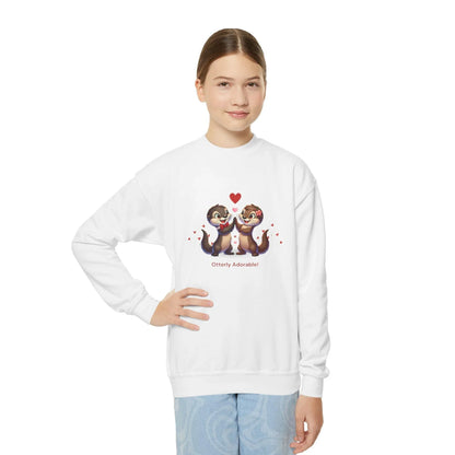 Otterly Adorable! Youth Crewneck Sweatshirt - Cute and Cozy 💖🦦 - Whippie's