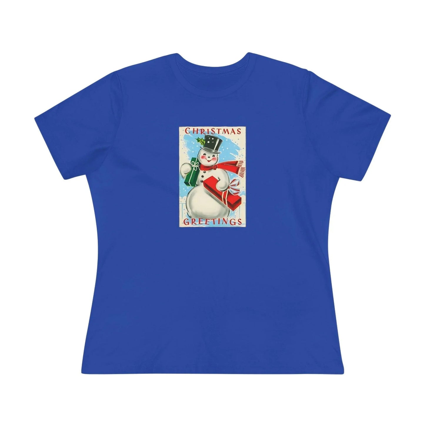 Christmas Greetings - Snowman - Women's Tee - Whippie's