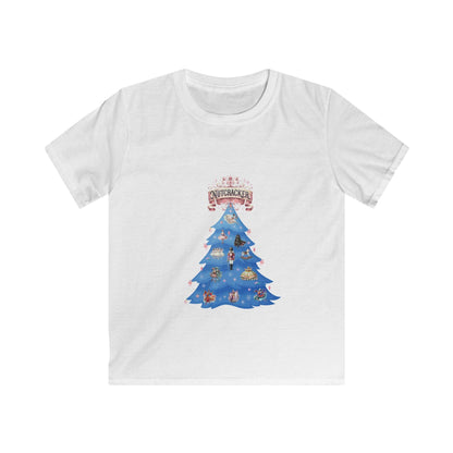 Nutcracker Christmas Tree - A Festive Affair! 🎄✨ Kids Softstyle Tee - Whippie's