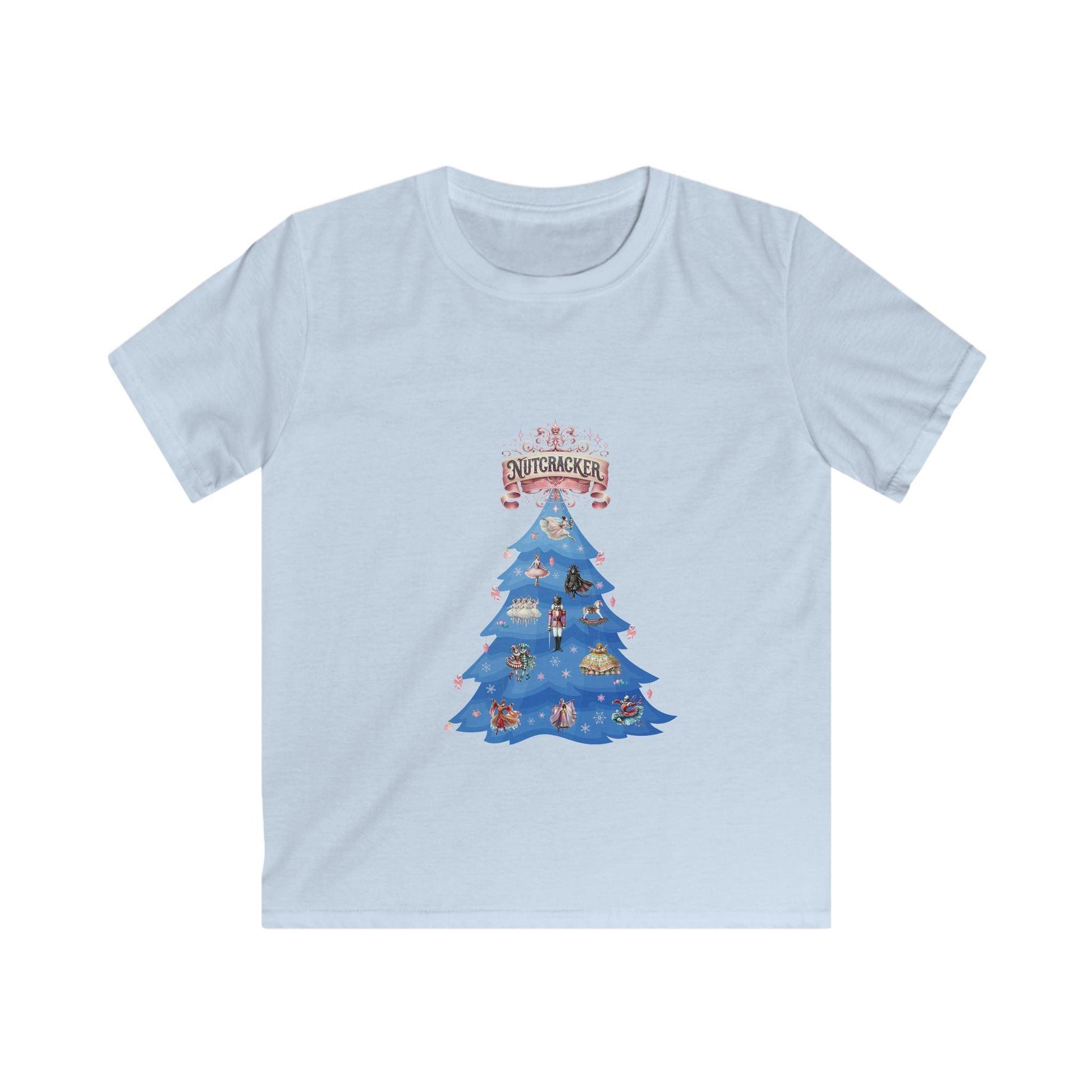 Nutcracker Christmas Tree - A Festive Affair! 🎄✨ Kids Softstyle Tee - Whippie's