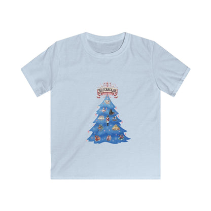 Nutcracker Christmas Tree - A Festive Affair! 🎄✨ Kids Softstyle Tee - Whippie's