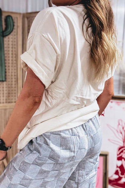 White Coquette Cowgirl Relaxed Tee