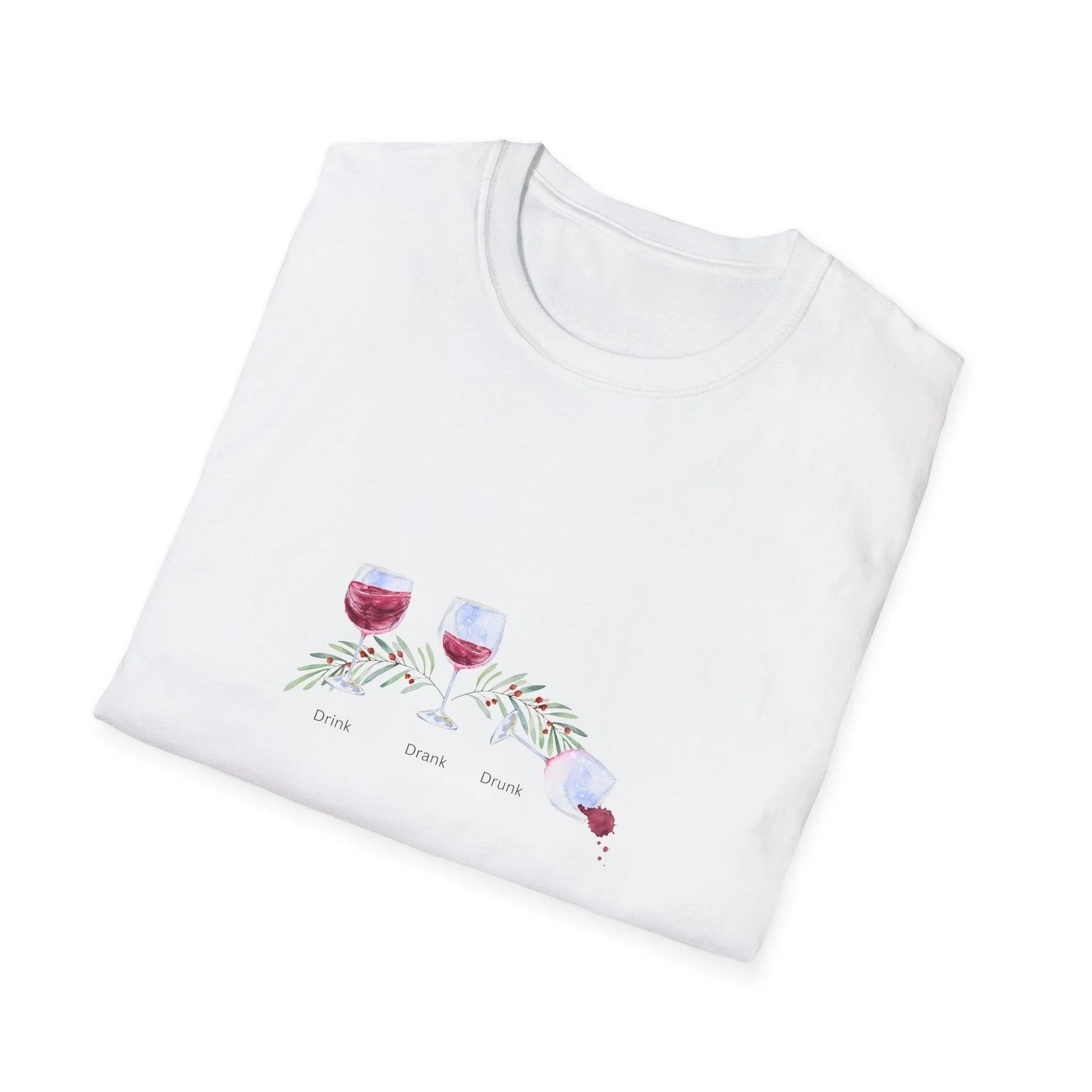 Drink Drank Drunk 🍷🍷🍷 - Holiday Edition - Unisex Softstyle T-shirt - Whippie's