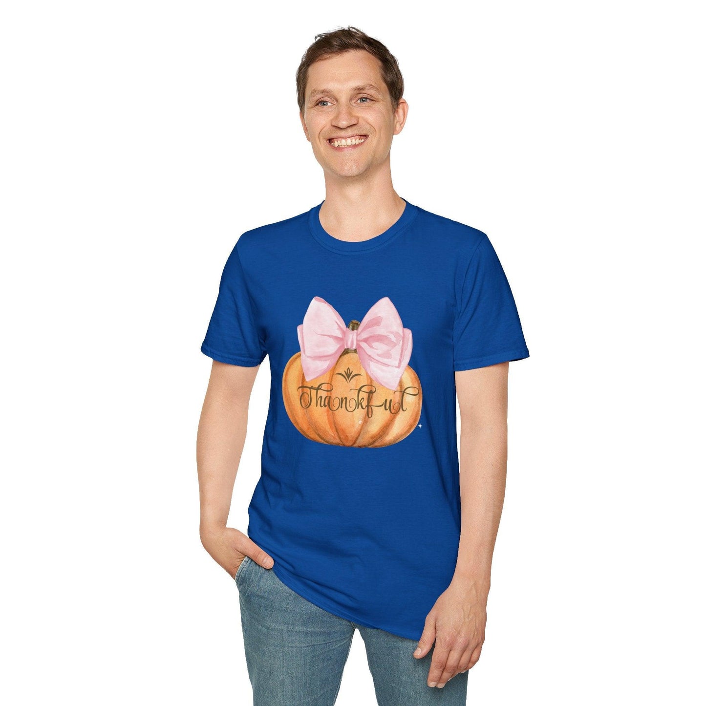 Thankful Pumpkin - A Heart Full of Gratitude! 🧡🎀 Unisex Tee - Whippie's