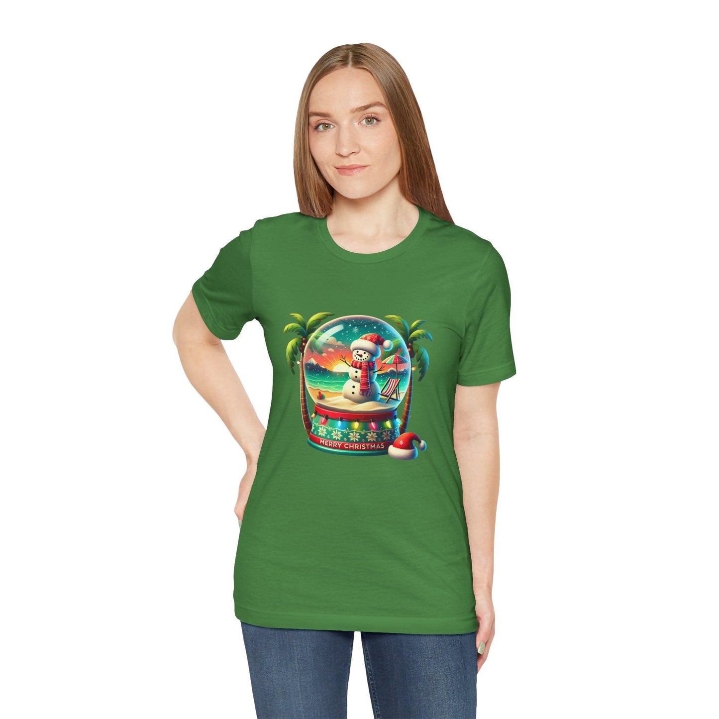Tropical Christmas Paradise: Merry Christmas Unisex Jersey Short Sleeve Tee - Whippie's