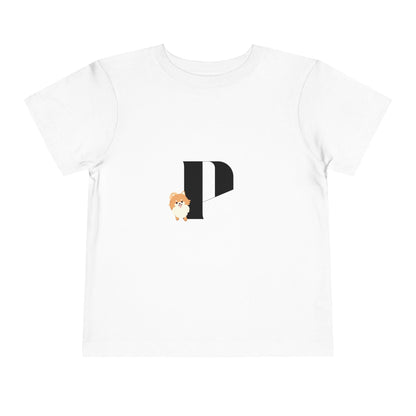 Alphabet Adventures: Letter P - Pomeranian Dog Toddler T-shirt - Whippie's