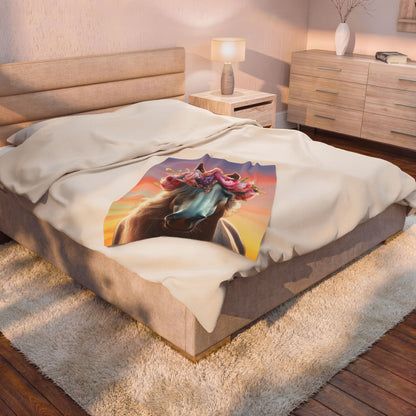 Horse Blanket | Horse Dreams Velveteen Blanket