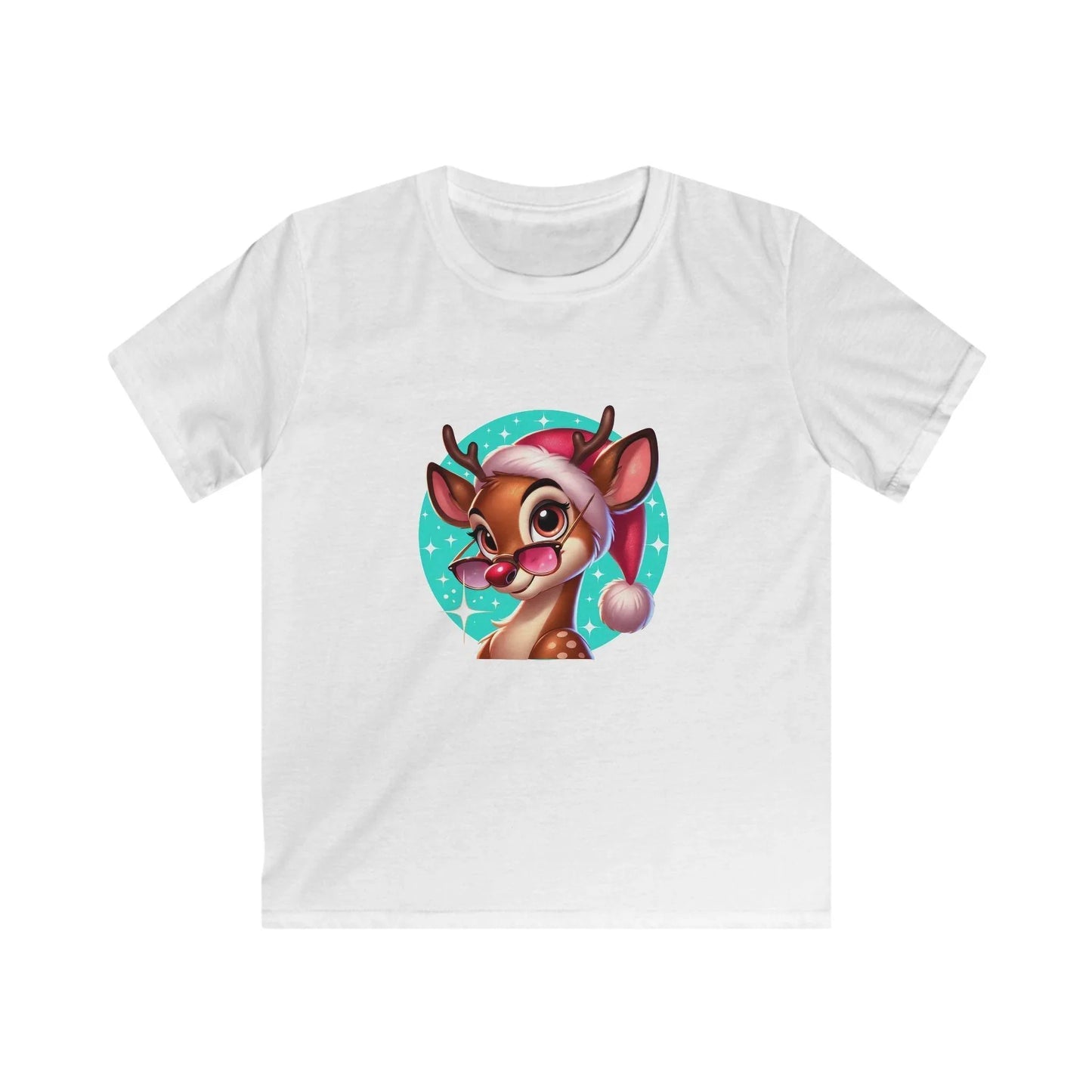 😎 Reindeer Cool 😎 Kids Softstyle Tee ✨ Stay cool this Christmas! - Whippie's