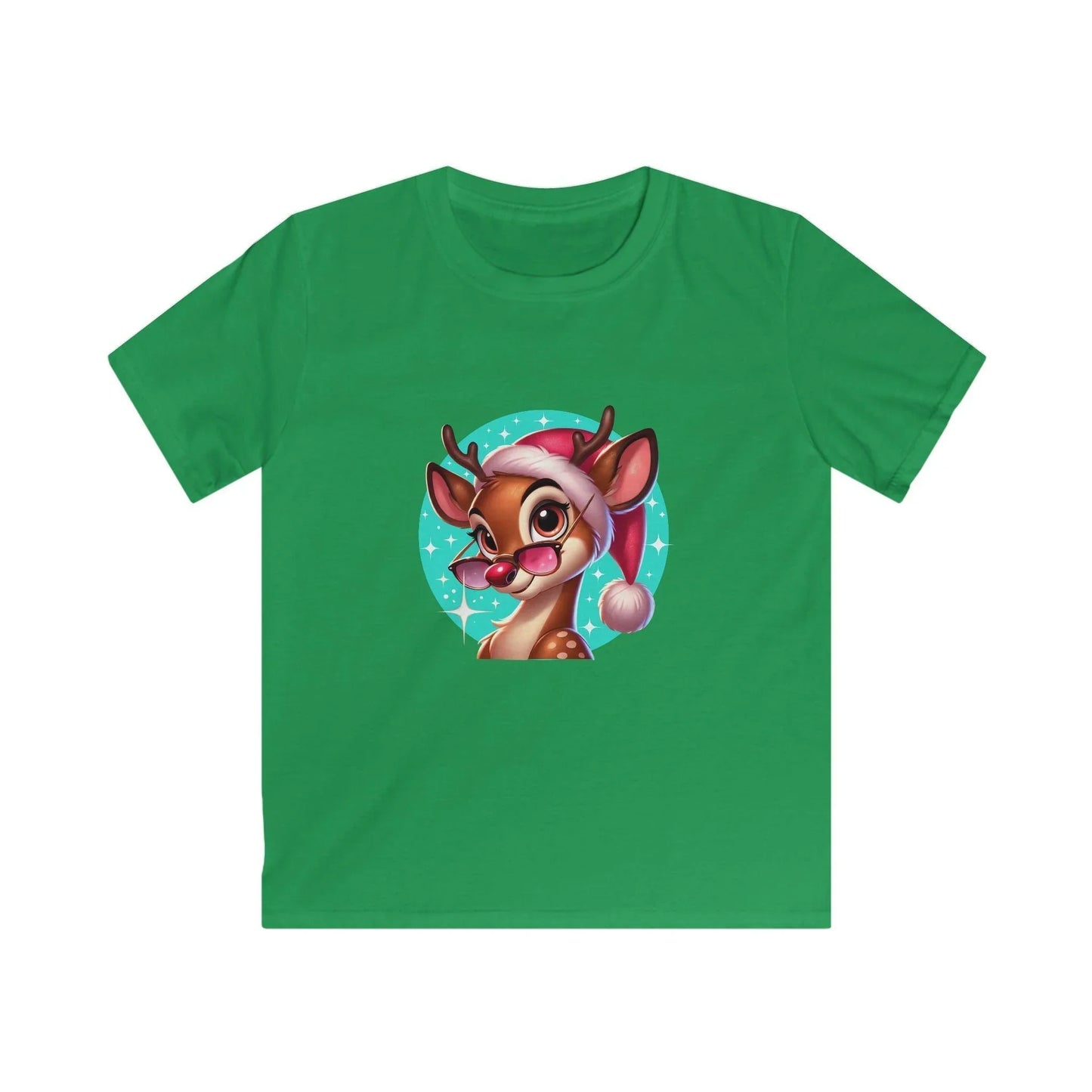 😎 Reindeer Cool 😎 Kids Softstyle Tee ✨ Stay cool this Christmas! - Whippie's