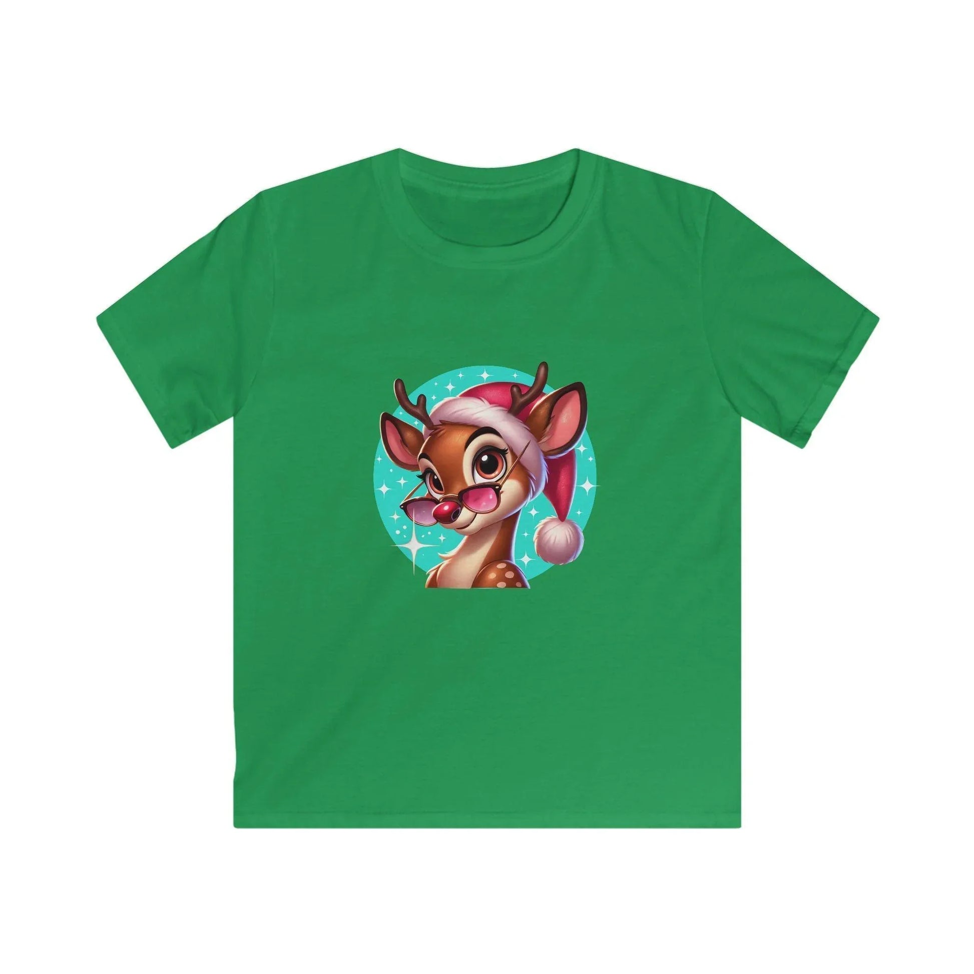 😎 Reindeer Cool 😎 Kids Softstyle Tee ✨ Stay cool this Christmas! - Whippie's