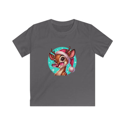 😎 Reindeer Cool 😎 Kids Softstyle Tee ✨ Stay cool this Christmas! - Whippie's