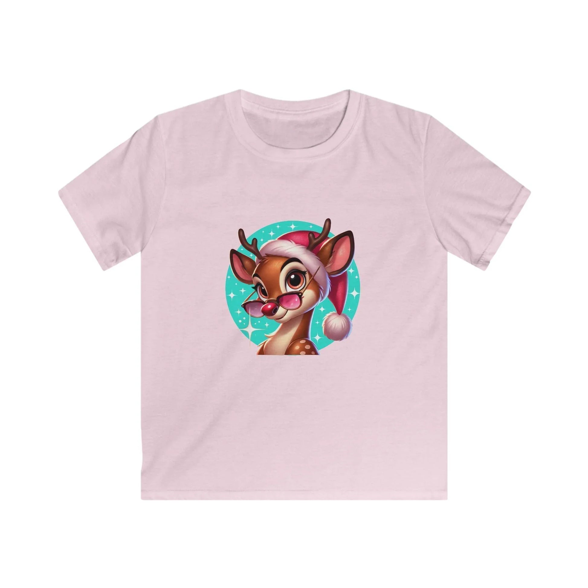 😎 Reindeer Cool 😎 Kids Softstyle Tee ✨ Stay cool this Christmas! - Whippie's