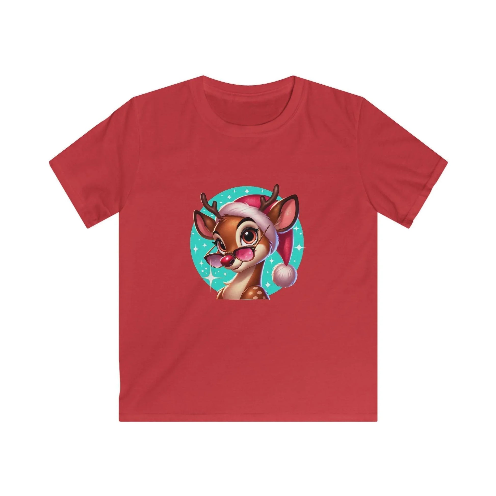 😎 Reindeer Cool 😎 Kids Softstyle Tee ✨ Stay cool this Christmas! - Whippie's