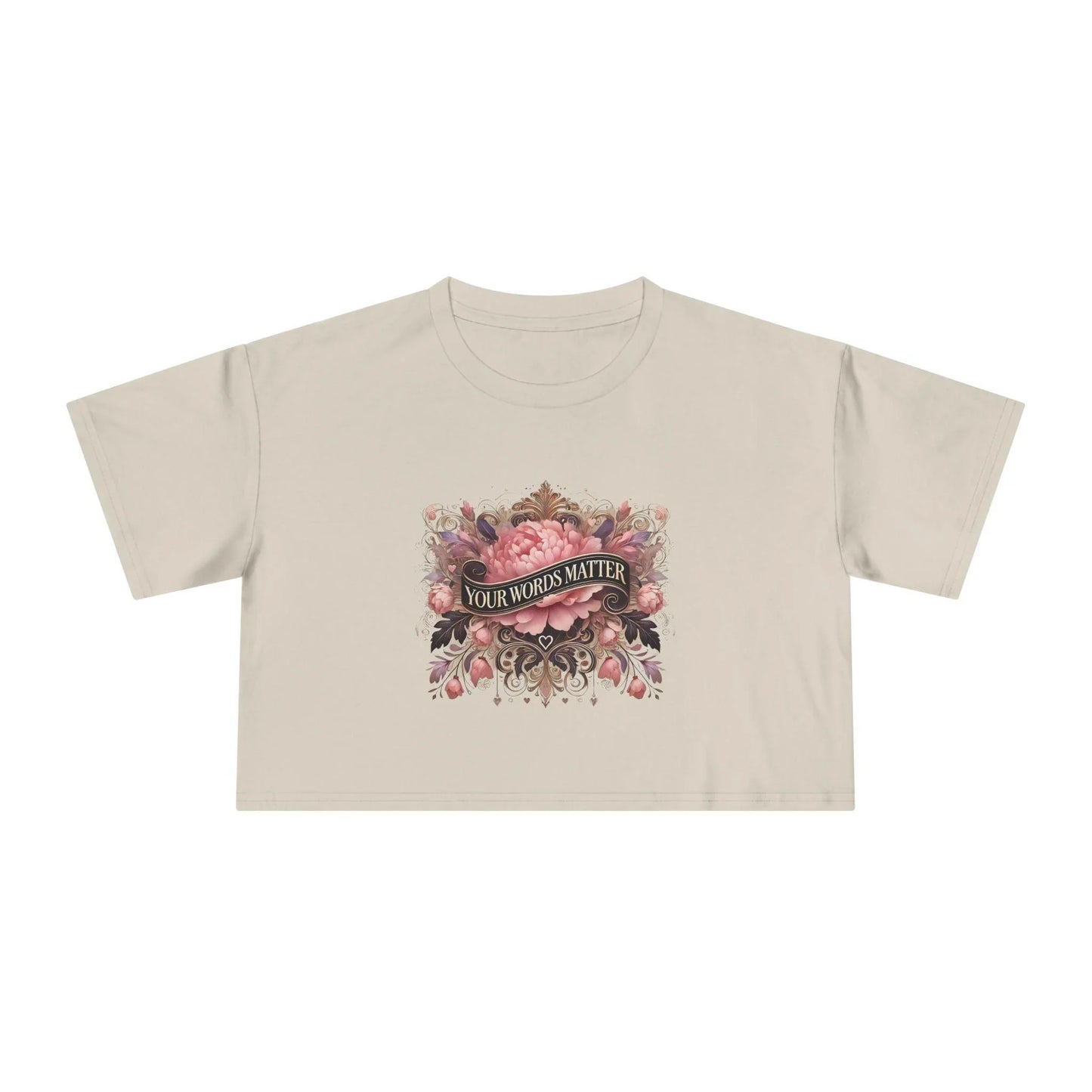 🌼 Your Words Matter 💬 Women's Crop Tee 🌸 - Whippie's